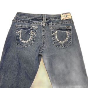 Y2k True Religion Embellished Jeans Capri Size 30